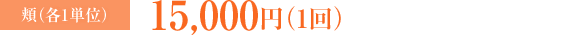 頬 各1単位：15,000円（1回）