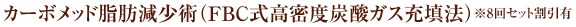 カーボメッド脂肪減少術（FBC式高密度炭酸ガス充填法）　※8回セット割引有